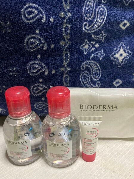 ビオデルマ サンシビオ100ml×2 &オリジナルコットン&保湿クリーム新品