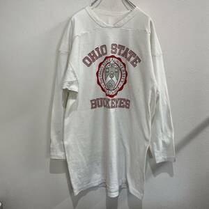 ビンテージ　70ｓ ohio state buckeyes カレッジ　プリント　フットボール　Ｔシャツ　ロンT　231220