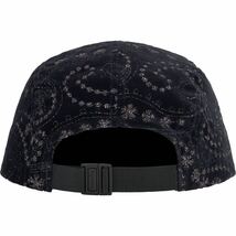 送料無料 黒 Supreme Velvet Paisley Camp Cap Black シュプリーム ベルベット ペイズリー キャンプキャップ Box Logo ボックスロゴ 新品_画像2