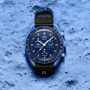 送料無料 青 Swatch Omega Bioceramic Moonswatch Mission to Neptune Speedmasterスウォッチ オメガ スピードマスター ネプチューン 新品