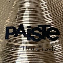 PAISTE Sound Formula 16インチ Thin Crash シンバル パイステ　(サイン入り AION ヘヴィメタルバンド？)_画像6