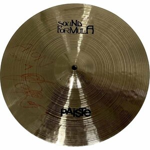 PAISTE Sound Formula 16インチ Thin Crash シンバル パイステ　(サイン入り AION ヘヴィメタルバンド？)