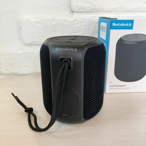 NOTABRICK Bluetoothスピーカー 15Wステレオサウンドのポータブルワイヤレススピーカー IPX6防水 デュアルペア パーティー ビーチ キャンプ