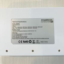 Powerowl急速電池充電器 電池充電器 【単3電池8本タイプ】 LCD付き ニッケル水素充電池 8本同時充電 独立充電 単３充電 充電器単体 PSE認証_画像3