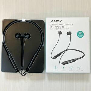 Alfox Bluetooth5.3+32H連続再生 ネックバンド型 スポーツイヤホン ENC マグネット 低遅延ゲームモード Hi-Fi音質 IPX5防水 軽量 簡単操作