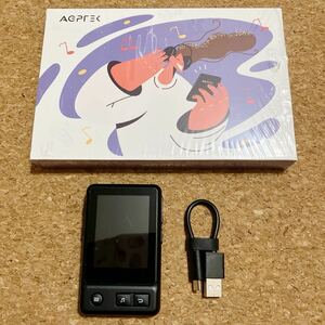 AGPTEK MP3プレーヤー Bluetooth5.3 2.4タッチパネル 32GBカード付 スピーカー搭載 Hi-Fi FMラジオ 128GBまで拡張可 軽量 アームバンド付