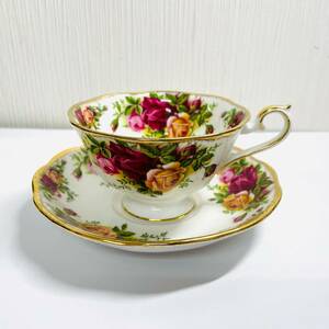 C-163SI 【100円スタート】 ROYAL ALBERT ロイヤルアルバート Old Country Rose オールドカントリーローズ カップ＆ソーサー 洋食器 金彩