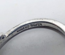 Y-40289N 1円スタート Canal 4℃ SILVER 7号 約1.2g リング アクセサリ ジルコニア? 使用感あり 保管品 現状品 ヨンドシー カナル シルバー_画像3