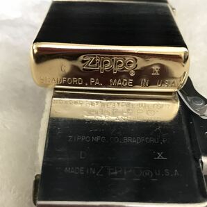 Zippo ジッポー ZIPPO オイルライター FERRARI Magneti Marelli フェラーリ マニェーティ・マレッリ 未使用品 金色 ゴールド 1993年製の画像5