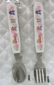 [ Futari wa Precure Max Heart spoon & Fork ] white new goods prompt decision meal tableware Futari wa Precure Max Heart made in Japan 