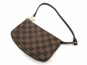 ☆LOUIS VUITTON ルイヴィトン ダミエ N58009? アクセソワール 旧型 ハンドバッグ ポーチ ブラウン系 中古 レディース☆