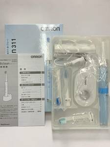 Z453-I50-435 未使用 OMRON オムロン 音波式 電動歯ブラシ HT-B311-B ブルー Mediclean 311 箱付き ⑥