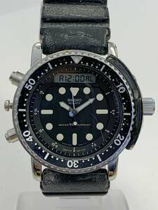 A494-O18-1638◎【電池交換済み】 SEIKO セイコー 150m ハイブリッドダイバー アナデジ H558-5000 メンズ クオーツ 稼働 腕時計 ⑥