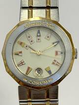 A492-I54-298◎【電池交換済み】 CORUM コルム アドミラルズカップ 39 610.21 V-52 国旗 デイト レディース クオーツ 稼働 腕時計 ⑥_画像1