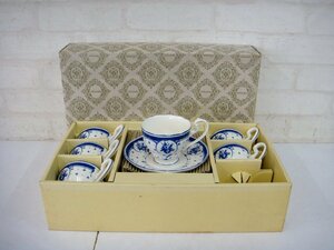 本物保証 Noritake ノリタケ コーヒーカップ＆ソーサー 6客セット CRAFTONE クラフトーン 貝印 ブルーローズ 未使用品