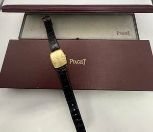 【限定入荷】PIAGET ピアジェ K18/750 金無垢 純正18K尾錠 手巻き メンズ 腕時計　稼働品△▼16638管理番号