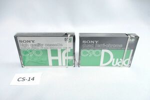 koCS-14[ unopened /2 point ]SONY Sony #C90HF/C90Duad# cassette tape # normal / Ferrie Chrome #ferri-chrome# made in Japan /JAPAN# long-term keeping goods 