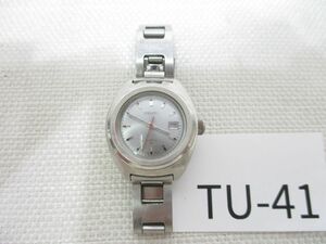 ネTU-41 【ジャンク・部品取り】セイコーSEIKO■腕時計 2118-0410 3針 手巻き 文字盤ブルー■レディース/水色/21JEWELS