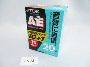 CS-23【未開封/1点/11本】TDK■AE20■カセットテープ■ノーマルポジション■TYPEⅠ NORMAL POSITION■お買得パック■長期保管品