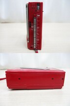 コDS-5【動作未確認・ジャンク】ナショナルNational■ポータブルラジオカセットレコーダー RX-1920 赤■カセットプレーヤー/レッド_画像5