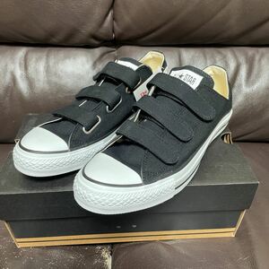 未使用 CONVERSE コンバース ALL STAR V-3 OX ベルクロ ブラック 黒 US9.5 28cm