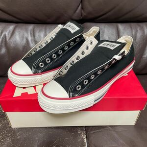 未使用　日本製　コンバース　オールスターJ　BLACK/TRICO　OX 28cm CONVERSE ALL STAR J　　MADE IN JAPAN