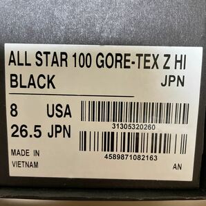 防水 コンバース オールスター 100 GORE-TEX Z HI ブラック 26.5cm ゴアテックスの画像8