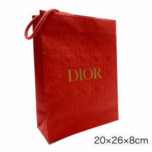 Dior ディオール 紙袋 ショッパー ショップ袋 バレンタイン限定 赤 レッド ハート 付属品 20×26×8cm 管理RY131