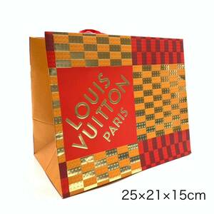 LOUIS VUITTON ルイヴィトン 紙袋 ショップ袋 ショッパー 付属品 クリスマス限定品 25×21×15cm 管理RY132
