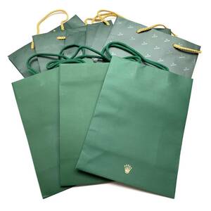 ROLEX ロレックス ショッパー ショップ袋 紙袋 手提げ袋 袋 ロゴ 付属品 まとめ売り 8枚セット 管理RY133