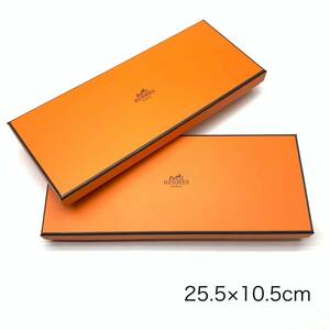 HERMES エルメス 空箱 空き箱 ボックス BOX スカーフ用 25.5×10.5cm 収納 付属品 オレンジ 管理RY136