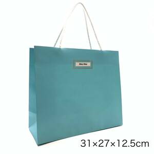 Miumiu Miu Miu Shopper Shop Shop Bag Свет Slight Blue Color Accessories 31 × 27 × 12,5 см. Управление брендом RY138