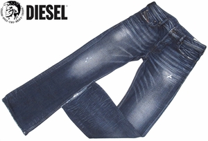 美品 DIESEL ディーゼル ZATINY 0880F ダメージ加工 レギュラーブーツカット インディゴ デニムパンツ ジーンズ W29 正規品 メンズ