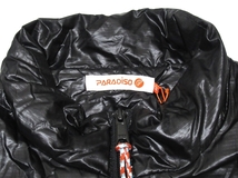 美品 Paradiso パラディーゾ ブリヂストン ゴルフ 防寒 軽量 フルジップ ライトダウンジャケット 収納袋付き ブラック LL メンズ_画像6