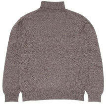 カシミヤ100％！美品 UNIQLO ユニクロ 高級素材 PURE CASHMERE タートルネック メランジ ニットセーター ブラウン M メンズ_画像2