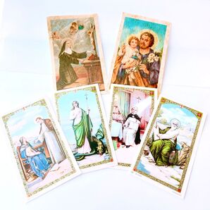 (76) キリスト教 聖母子像 聖書 御絵6枚セット④イタリア製