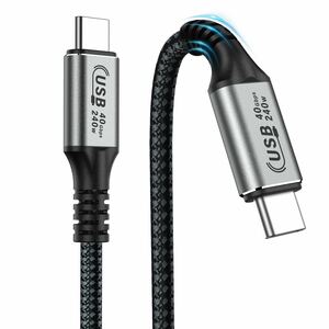 【送料無料】SUNTAIHO USB-C To USB-C Thunderbolt 3 ケーブル Type C USB4 ケーブル 1M 40Gbps高速転送 対応 急速充電線 映像出力《H66》