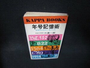 年号記憶術　三浦一郎　シミカバー破れ有/QEZD