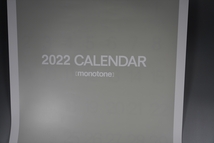在庫ラスト1本 非売品 2022年 令和4年 モノトーン MONOTONE 使いやすい シンプル 月別 壁掛け カレンダー ロング大判 新品即決_画像1