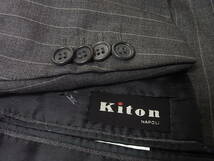 sizeXL☆極美品☆キトン KITON スーパー150’s製段返り３釦ジャケット ストライプ柄_画像4