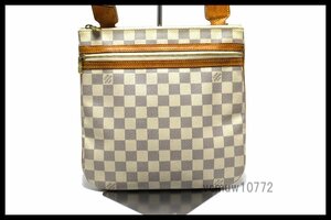 希少美中古■LOUIS VUITTON ダミエアズール ポシェットボスフォール レザー ショルダーバッグ ルイヴィトン■1130wu1416571