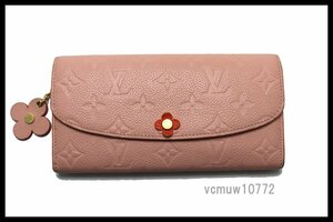 近年モデル希少中古■LOUIS VUITTON モノグラムアンプラント ポルトフォイユエミリー レザー 2つ折り長財布 ルイヴィトン■1130rb733-2