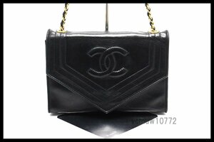 希少美中古■CHANEL 0番台 ココマーク レザー チェーンショルダーバッグ シャネル■1207du437185