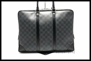 近年モデル希少美中古■LOUIS VUITTON ダミエグラフィット PDV レザー ビジネスバッグ ブリーフケース ルイヴィトン■1207eh29739