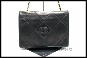 希少美中古■CHANEL 0番台 マトラッセ レザー チェーンショルダーバッグ シャネル■1207hh231-6D