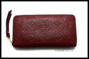 近年モデル希少美中古■LOUIS VUITTON モノグラムアンプラント レザー ラウンドファスナー 長財布 ルイヴィトン■1214ed21655