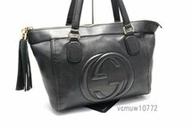 希少美中古■GUCCI ソーホー フリンジ レザー ハンドバッグ グッチ■1214oc27946_画像4