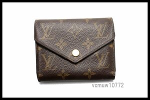 近年モデル希少美中古■LOUIS VUITTON モノグラム ポルトフォイユヴィクトリーヌ レザー 3つ折り財布 ルイヴィトン■1221cu416044