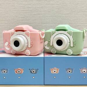 【動作確認済み】2台セット Children's fun Camera キッズカメラ トイカメラ SDカード 32GB デジカメ まとめ出品 ほぼ未使用 長期保管品