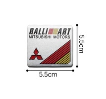 三菱 ラリーアート RALLI ART mitsubishi ステッカー エンブレム バッジ アルミ 1枚_画像3